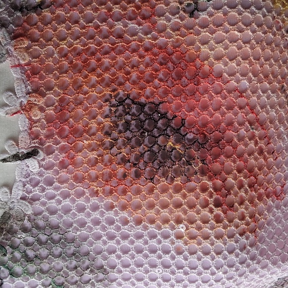 Alfred Dunner Charleston Watercolor Mesh Top 3/4 Sleeve 1X - Picture 7 of 9